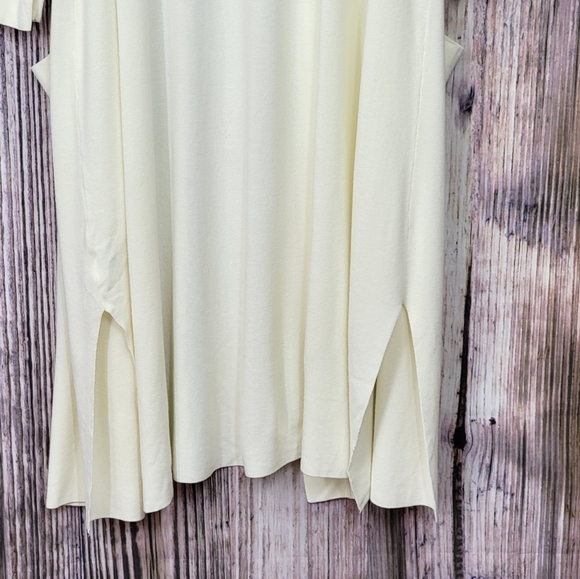 𝅺Linea by Louis Dell'olio Whisper Knit Long Pocket Cardigan Ivory Cream Size 2X - Picture 9 of 12